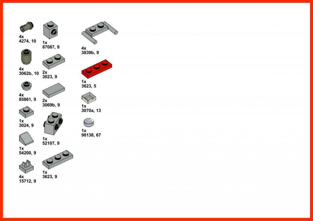 Lego Mini XWing Instructions